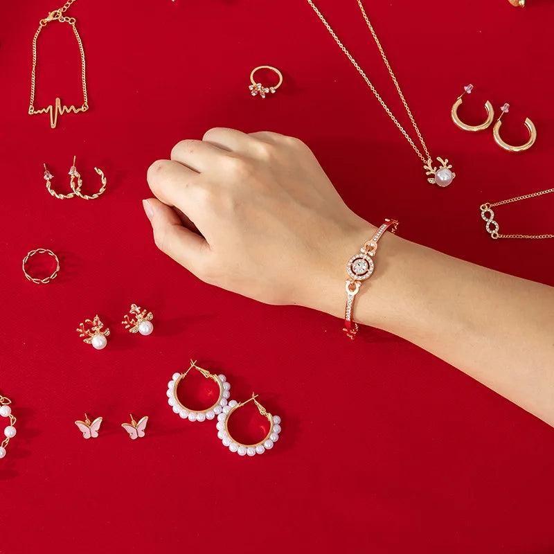 Caja del calendario de adviento de joyas 24 Brillos